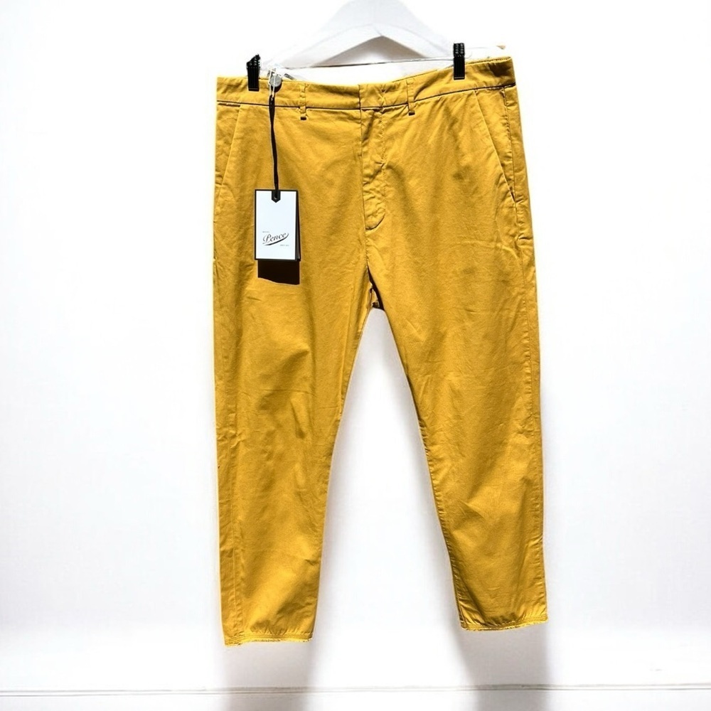 🌻NEW w/tags Pence 1979 Baldo Mustard V Slim Fit Pants Size:  IT 50 / US 40